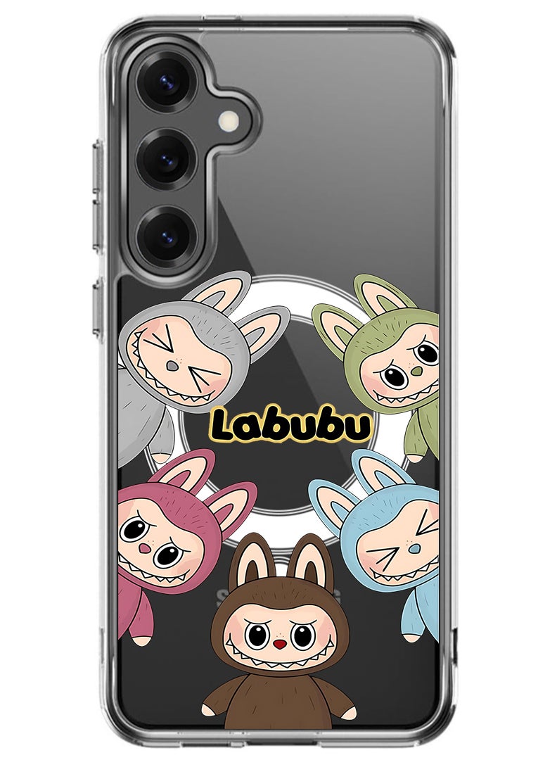 Theodor Magnetic Case for Samsung Galaxy S24 Compatible with MagSafe Wireless Charging, Shockproof Phone Bumper Cover Labubu (2) - Image 1