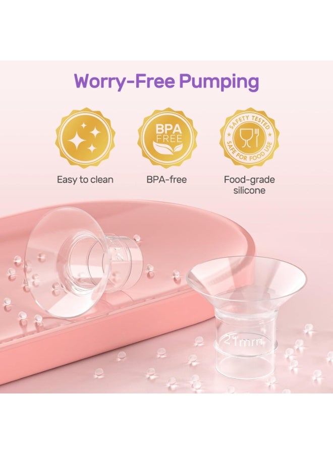 12PCS Silicone Flanges Insert Replacement Kit, Flange Sizing Kit 13/15/17/19/21mm for 24mm Flange/Shield Breast Pumps, Pumping Essential Kit for Moms - Image 4