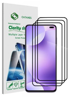 CATANES 3 Pack For Xiaomi Redmi K30 5G Screen Protector Tempered Glass Full Glue Back  - Image 1