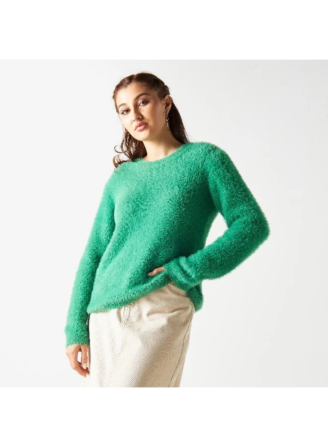 2Xtremz 2Xtremz Textured Sweater with Crew Neck and Long Sleeves