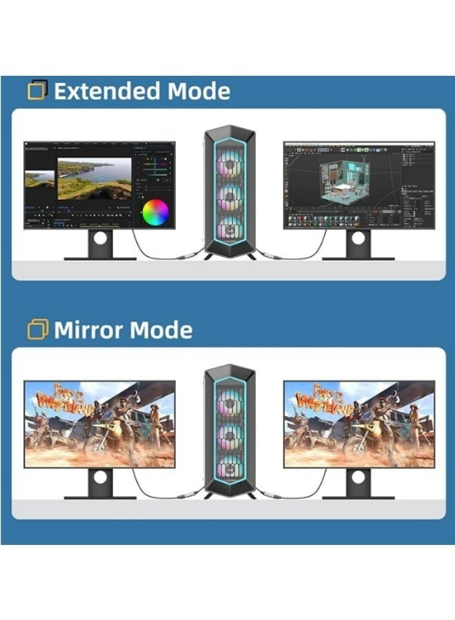 Apluynm 4K Display Port to HDMI Adapter, Display Port Male to HDMI Female Adapter Compatible with HP, ThinkPad, AMD, NVIDIA, Desktop for Monitor, for HDTV, for Projector, for Desktop, for Laptop - Image 3