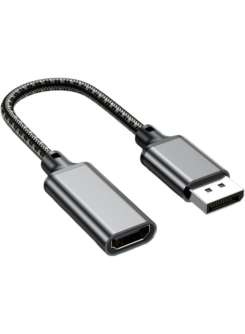 Apluynm 4K Display Port to HDMI Adapter, Display Port Male to HDMI Female Adapter Compatible with HP, ThinkPad, AMD, NVIDIA, Desktop for Monitor, for HDTV, for Projector, for Desktop, for Laptop - Image 1