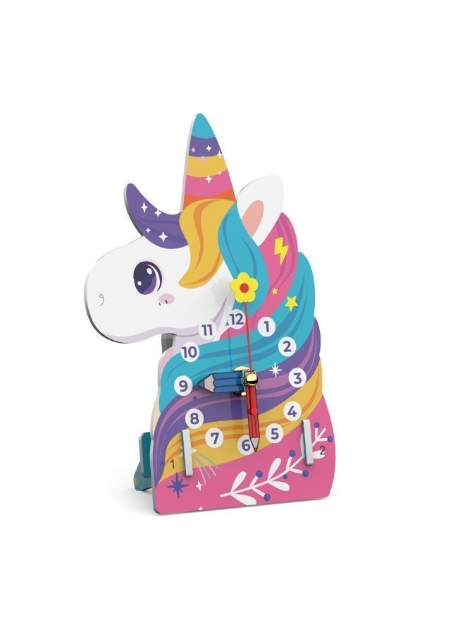 Saudi Select Enchanting STEM DIY Unicorn Clock Building Toy for Early Development - Fun Learning & Education Science Kit, Family Parenting Game, Party Gift for Boys and Girls - Image 4
