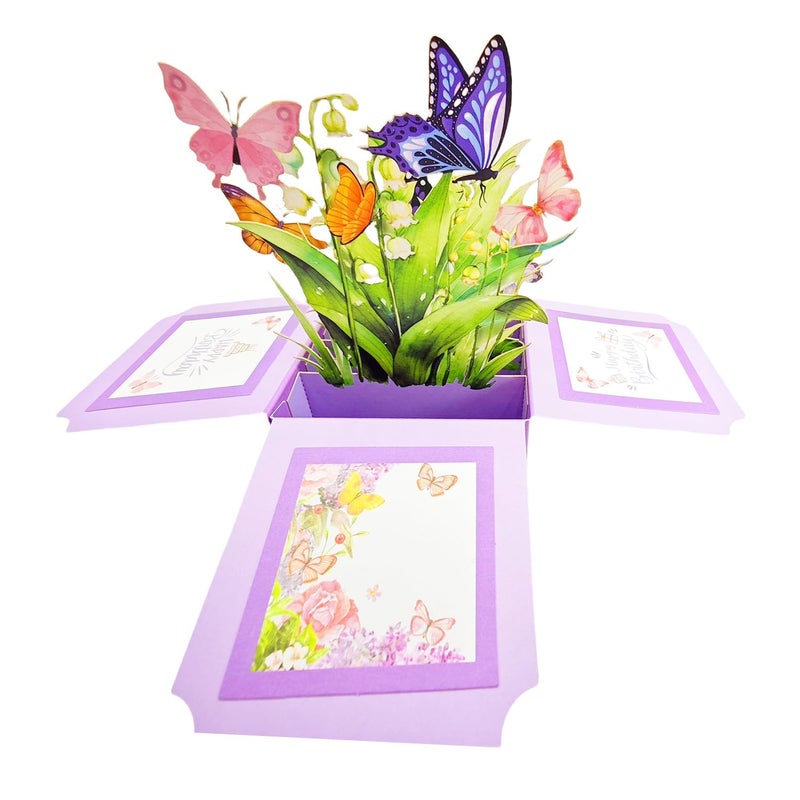 Akeydeco 3D Pop Up Birthday Cards Birthday Pop Up Greeting Cards Laser Cut Happy Birthday Cards Including Envelopes Best For Mom Wife Sister  Boy Girl Friends 1 Pack - Image 5