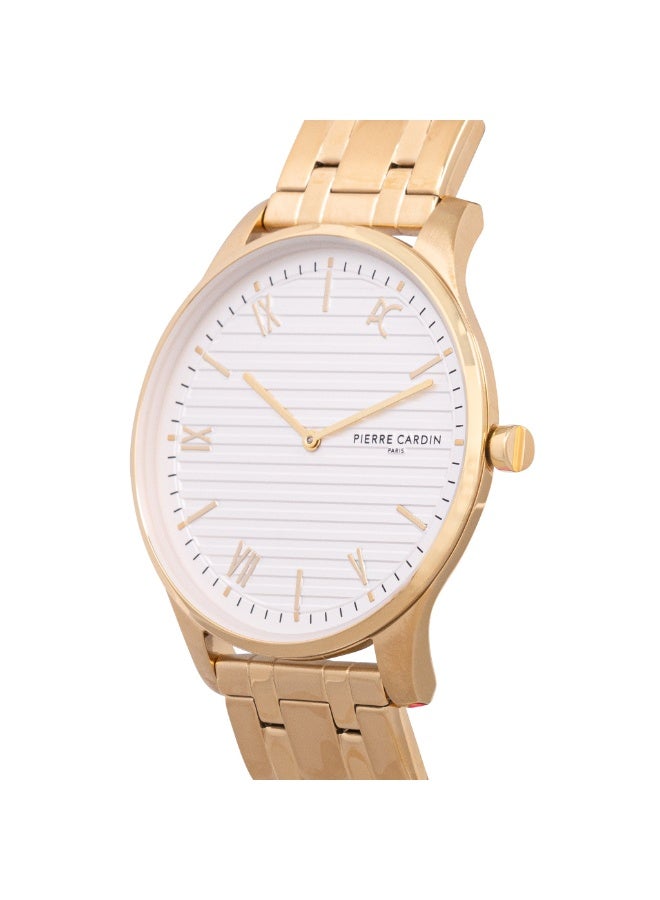 PIERRE CARDIN LUXURY GOLD METAL WATCH - ELEGANT TIMEPIECE FOR MEN 42MM - Image 2