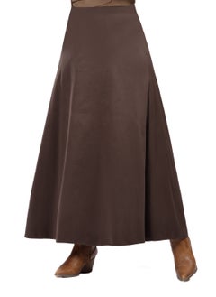 Smoky Egypt Womens Faux Suede Half Circle Skirt - Brown  - Image 1