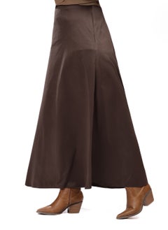 Smoky Egypt Womens Faux Suede Half Circle Skirt - Brown  - Image 3