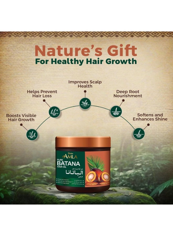 دابر زيت دابر أملا باتانا الخام ١٠٠٪، ١٢٠ غرام | يُعزز نمو الشعر، ويمنع تساقطه وترققه، ويُحسّن نعومته ولمعانه | باتانا طبيعي، غير مكرر، ونقي | مُستخلص من هندوراس بأعلى معايير الجودة - Image 2
