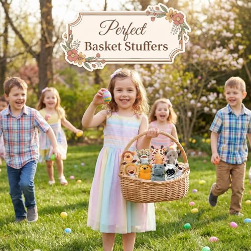 Arrozon 12 Pcs Small Stuffed Animals Bulk 45 Inch Mini Stuffed Animals Classroom Easter Egg Fillers Keychain Plushies Toys Claw Machine Prizes Party Favors Stuffers for Kid Gifts - Image 5