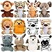 Arrozon 12 Pcs Small Stuffed Animals Bulk 45 Inch Mini Stuffed Animals Classroom Easter Egg Fillers Keychain Plushies Toys Claw Machine Prizes Party Favors Stuffers for Kid Gifts - Image 2