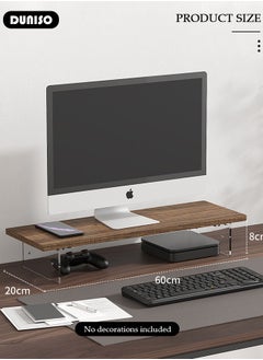 DUNISO Monitor Stand Riser, Acrylic Material Desktop Organizer Stand, Durable Desktop Shelf for Relieve Cervical Fatigue, Multipurpose Desktop Stands Organizer for Desk, TV/Screen/PC/Printer  - Image 4