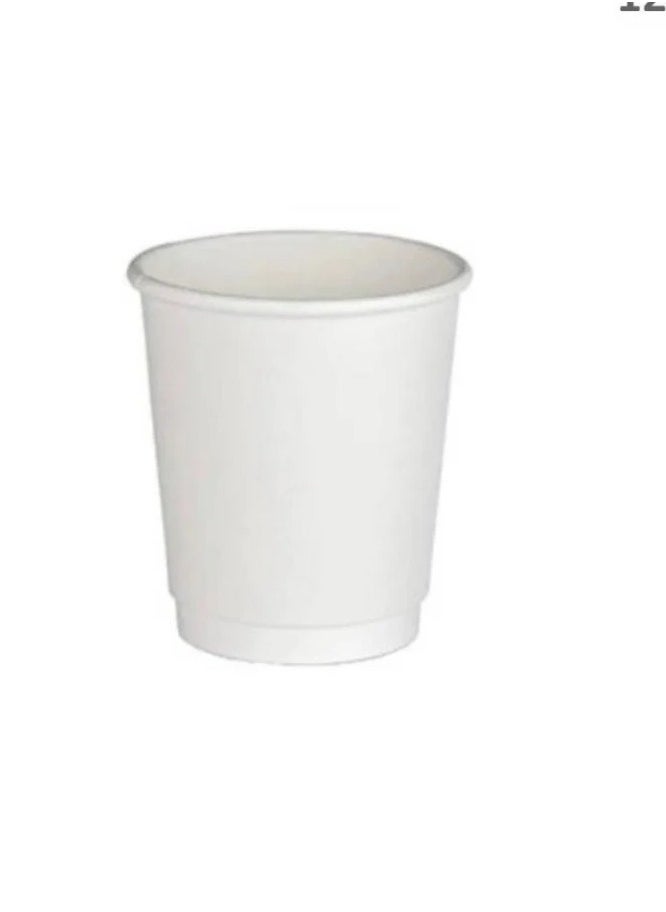 SKP Plastic Double Wall Paper Cups 12 oz White (25 pcs) 