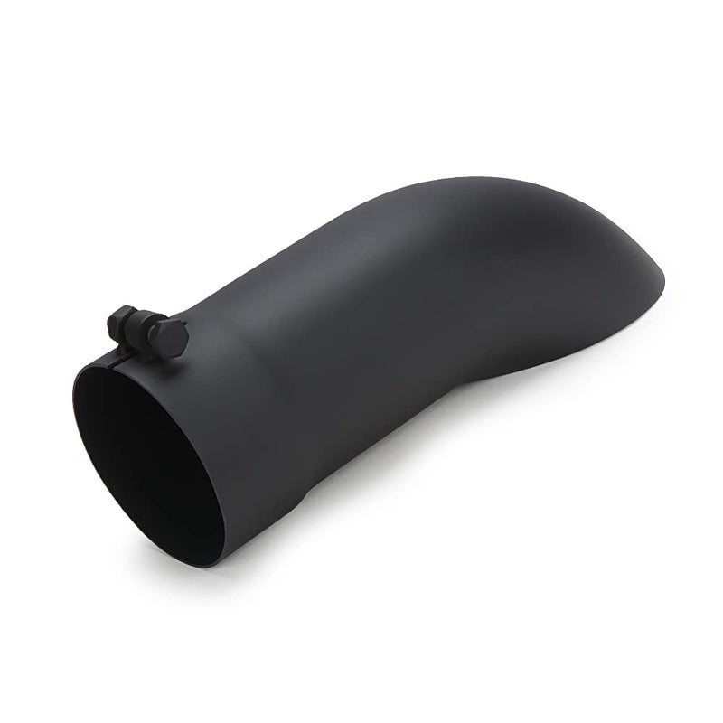 AKARCK Turn Down Exhaust Tip 3 Inlet Black Tailpipe Tip with 3 Inlet Outlet 12 Overall Length Stainless Steel Structure Replaces Rusted Tailpipes