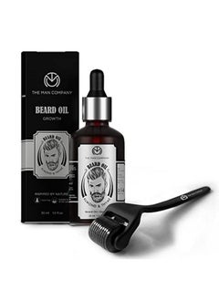 The Man Company Beard Booster Duo ; Derma Roller + Beard Oil ; Activates Hair Follicles ; Accelerates Beard Growth Fuller & Thicker Beard ; Improves Patchy Beard  - Image 1