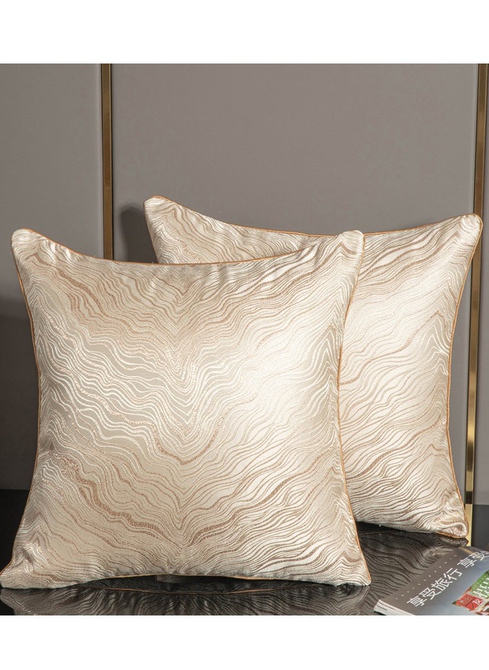 Generic Pack of 2, noble golden dune pattern Decorative Square Throw Pillow Cover Cushion Covers Pillowcase, Home Decorations for Sofa Couch Bed Chair 18x18 Inch/45x45 cm  - Image 2