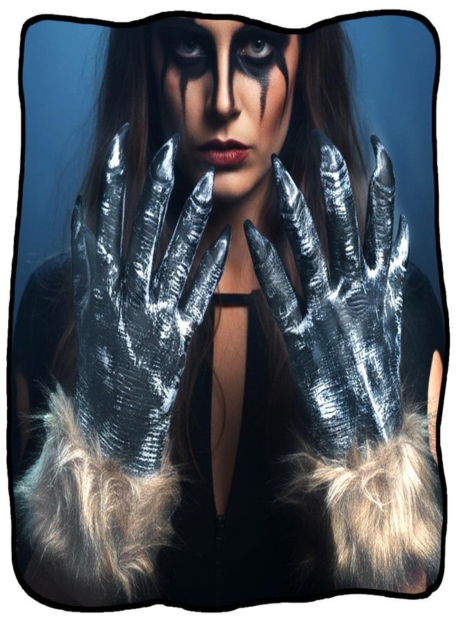 Urieo Halloween Werewolf Costume Gloves with Fur Claws, Scary Monster Hands - Image 1