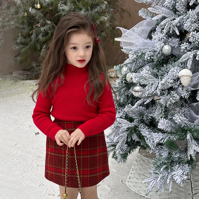 [Cotton Padded] Girls'' Quality Satin Chenille Jacquard Cheongsam Vest Winter New Chinese New Year''s Service Thickened Vest - Image 1