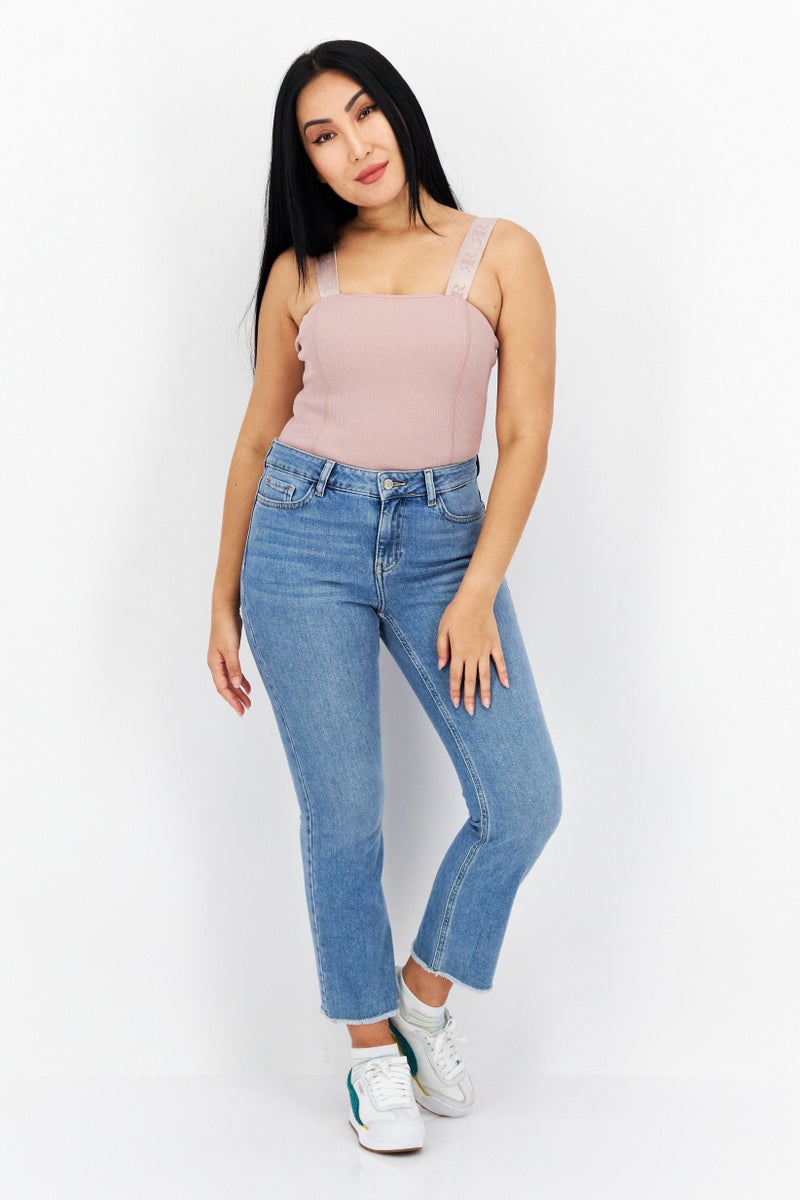 Zero Women Regular Fit Washed Stretchable Jeans, Light Blue - Image 3