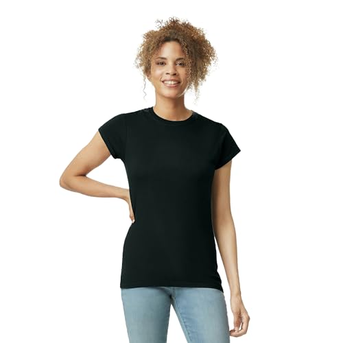 Gildan Women's Softstyle Cotton T-Shirt, Style G64000L, Multipack, Black (2-Pack), X-Large - Image 2