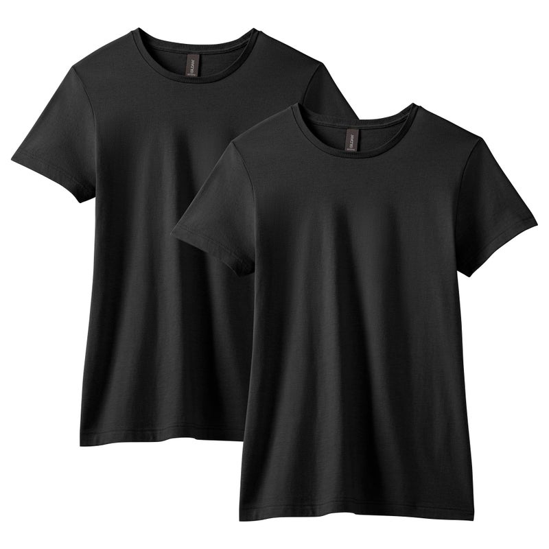 Gildan Women's Softstyle Cotton T-Shirt, Style G64000L, Multipack, Black (2-Pack), X-Large - Image 5