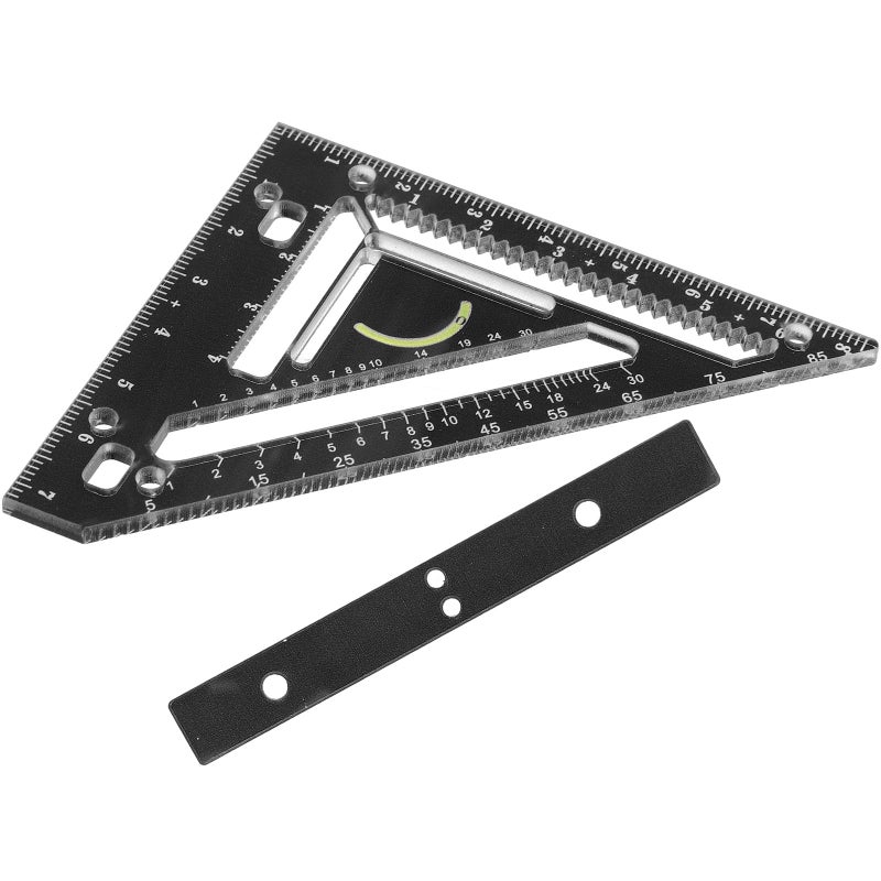 High Precision Carpenter Square Ruler With Clamp Block Compact Dark Woodworking Tool - Image 2