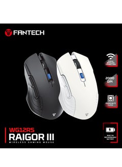 FANTECH Wireless Gaming Mouse – E500mAh Rechargeable Battery, 2000 DPI, 6 Buttons, 3M Silent Clicks | Long-Lasting & Ergonomic Design.Compatible with Computer PC MacBook Laptop Windows 11 10 macOS Linux  - Image 3