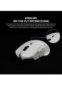 FANTECH Wireless Gaming Mouse – E500mAh Rechargeable Battery, 2000 DPI, 6 Buttons, 3M Silent Clicks | Long-Lasting & Ergonomic Design.Compatible with Computer PC MacBook Laptop Windows 11 10 macOS Linux  - Image 4