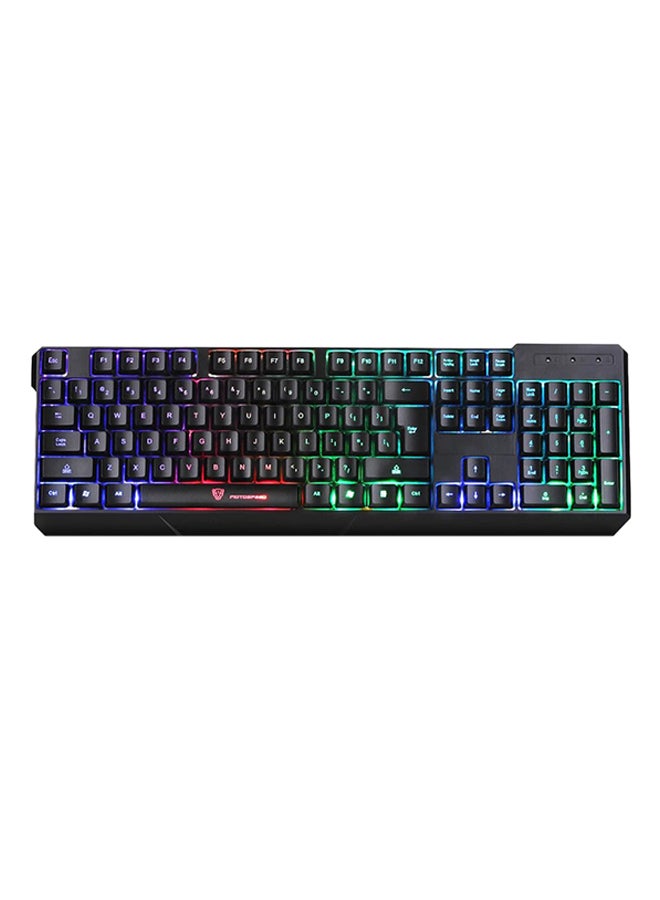 7-Color Backlight USB Powered Gaming Wired Keyboard - Image 2