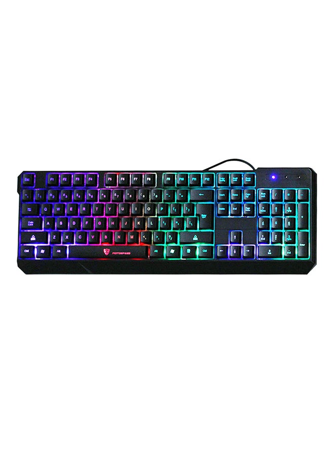 7-Color Backlight USB Powered Gaming Wired Keyboard - Image 1