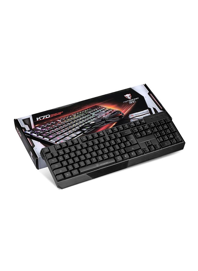 7-Color Backlight USB Powered Gaming Wired Keyboard - Image 4