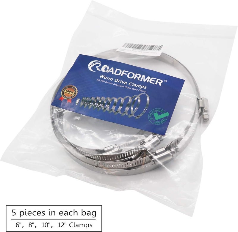 ROADFORMER 12" Worm Gear Hose Clamp Set - Image 4