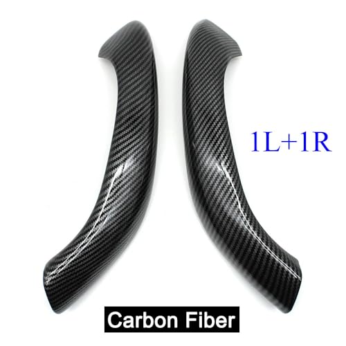 Goodithy 2PCS Carbon Interior Door Handle Outer Cover DriverPassenger Side Door Pull Handle Panel Trim Replacement for BMW X1 X2 F48 F49 F39 2016 2017 2018 2019 2020 - Image 3