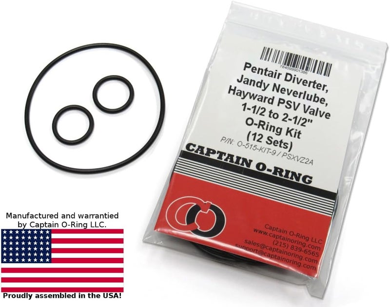 Captain O-Ring Replacement O-Ring Kit for Jandy NeverLube and Pentair Valves (12 Sets) - Image 4