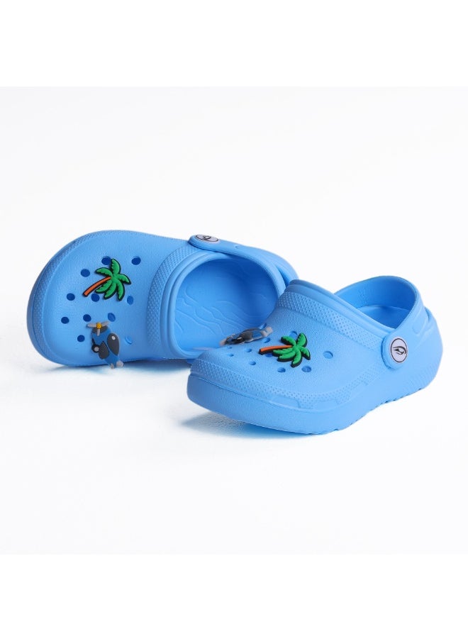 Onda Onda Pronto Summer Kids Clogs with Summer Vibes Stickers, Lightweight & Comfortable - Baby Blue  - Image 2