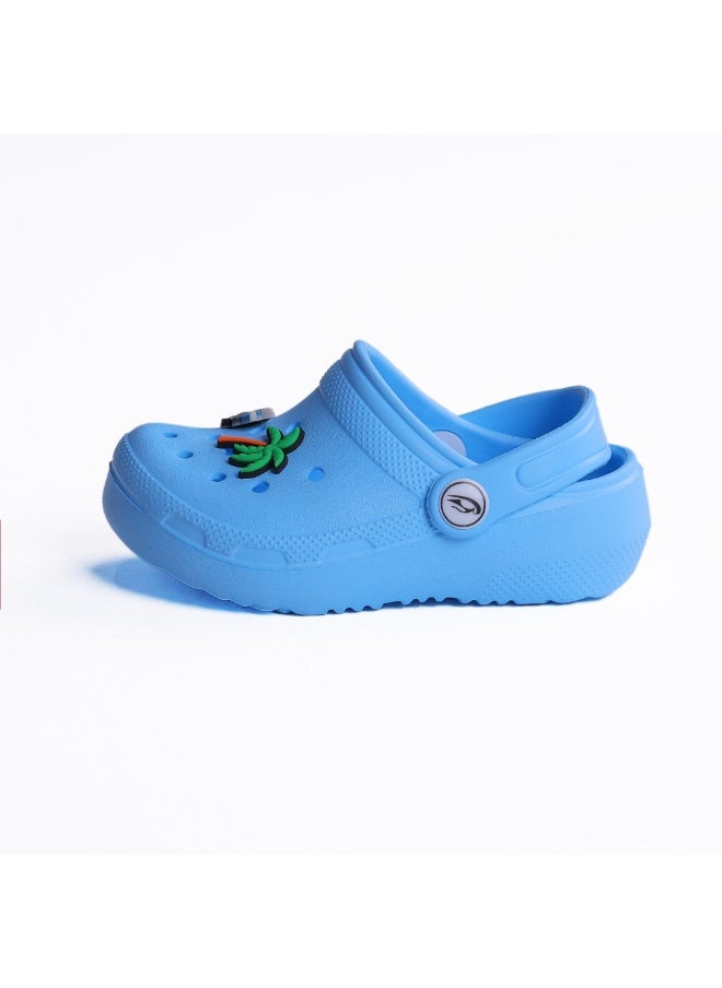 Onda Onda Pronto Summer Kids Clogs with Summer Vibes Stickers, Lightweight & Comfortable - Baby Blue  - Image 4