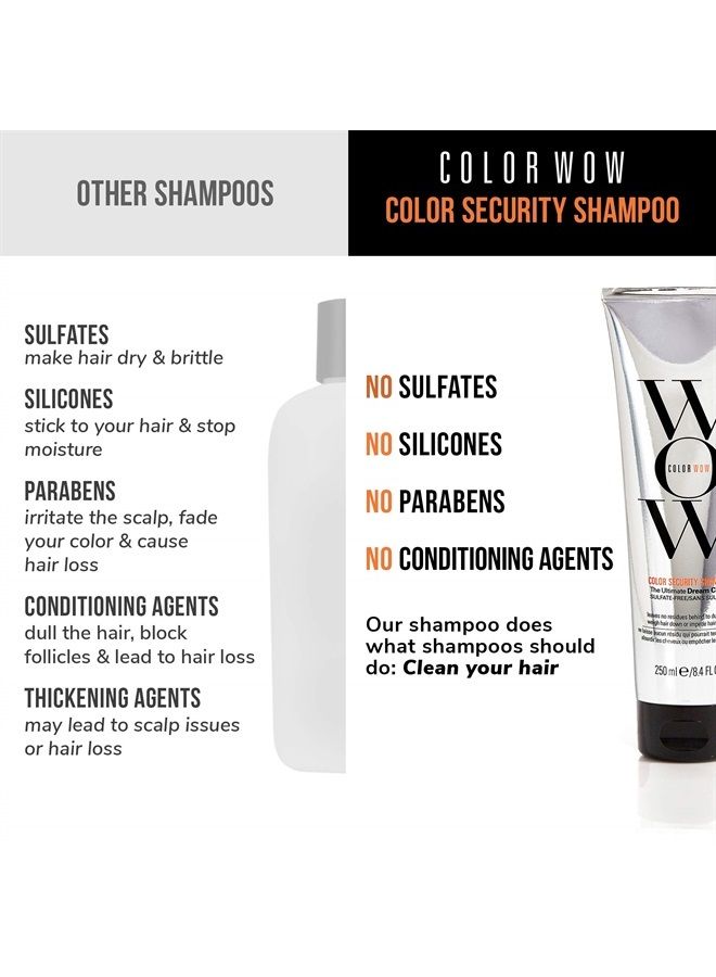 Color Wow شامبو وبلسم Color Wow Color Security للشعر الناعم إلى العادي، مجموعة ثنائية، خالٍ من البارابين والكبريتات، خالٍ من القسوة، خالٍ من البقايا، نباتي لشعر لامع للغاية ورطب وناعم كالحرير - Image 4