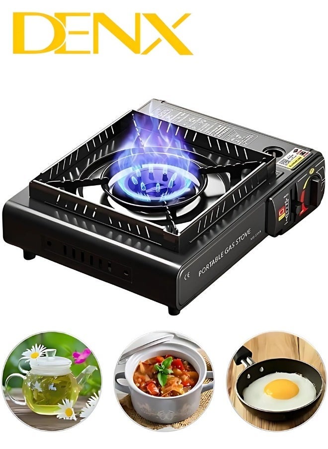 Denx Gas Stove Dual Use Yype, Portable For Trips And Camping | 2.8 Kw | 220 Gas Capacity - Image 1