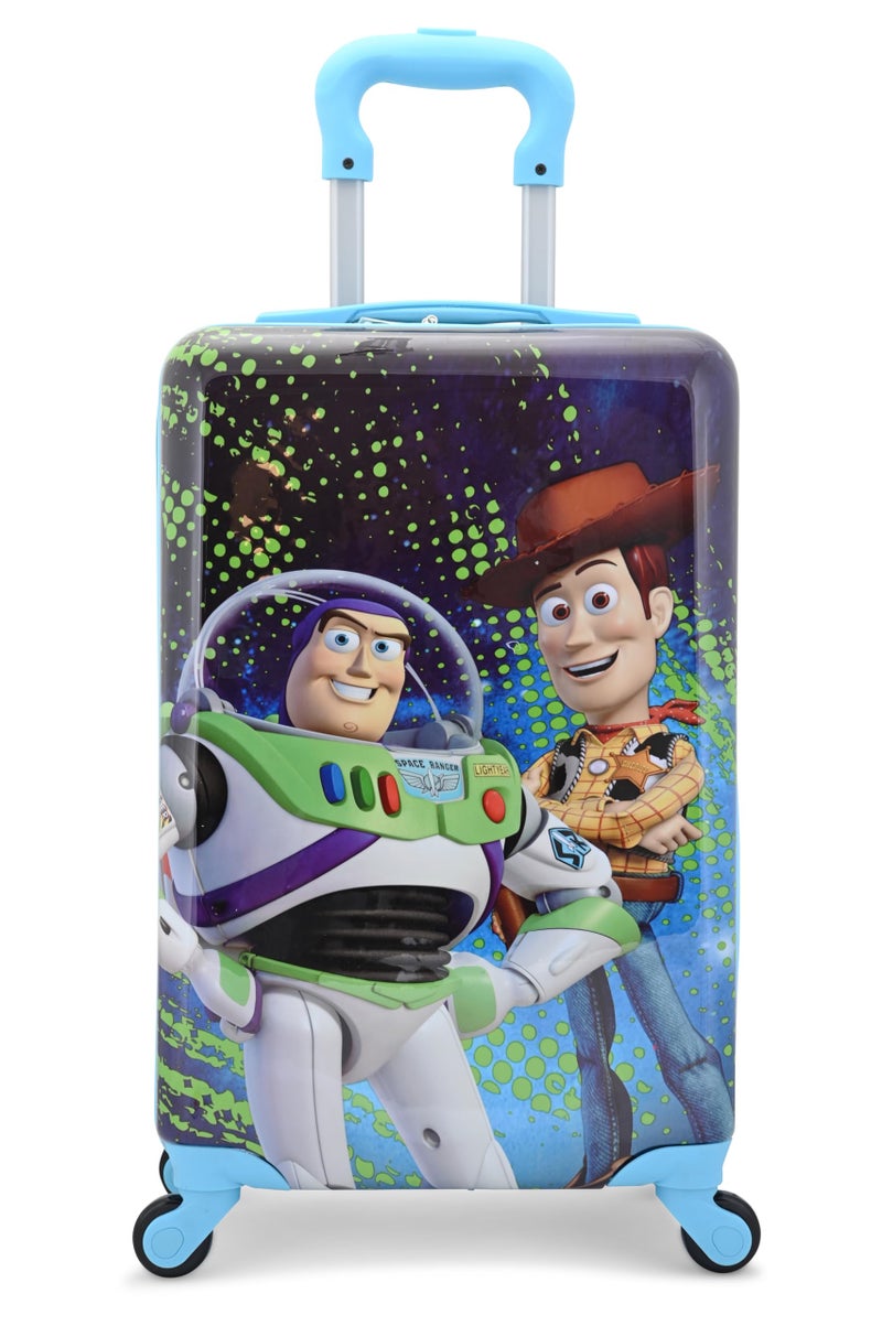 Fast Forward Disney Toy Story 20" Hardshell Luggage - Woody Buzz Cute & Durable Hard-side Suitcase for Travel with Spinner Wheels 20"x12"x8" - Image 1