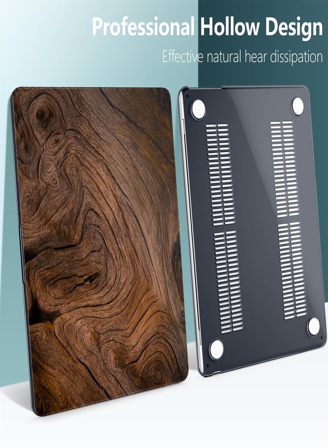 DONGKE Compatible with M3 MacBook Air 15 inch Case 2024 2023 A3114 A2941 M2 Retina Display Touch ID, Plastic Hard Case & Keyboard Skin & Screen Protector for MacBook Air 15.3" - Wood Grain - Image 5