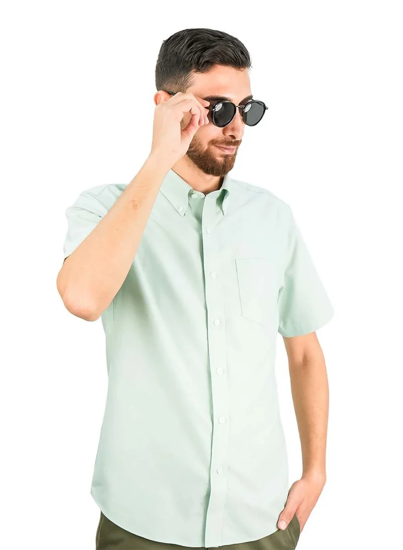 Men's Wrinkle-Free Short Sleeve Cotton Oxford Shirt