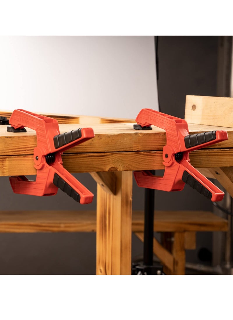 KASTWAVE 2 pcs 9" inch Spring Clamps,Powerful Clamping Force Spring Clamps for Woodworking,Heavy Duty Plastic Extra Wide Spring Clamps,Durable Clamps, Heavy Duty Clip, Large Strong Plastic Clamps  - Image 5