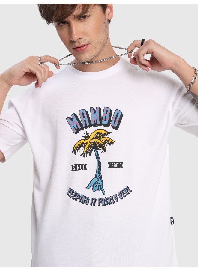 Beyoung Mambo Printed Oversized T-shirt for Men  - Image 2