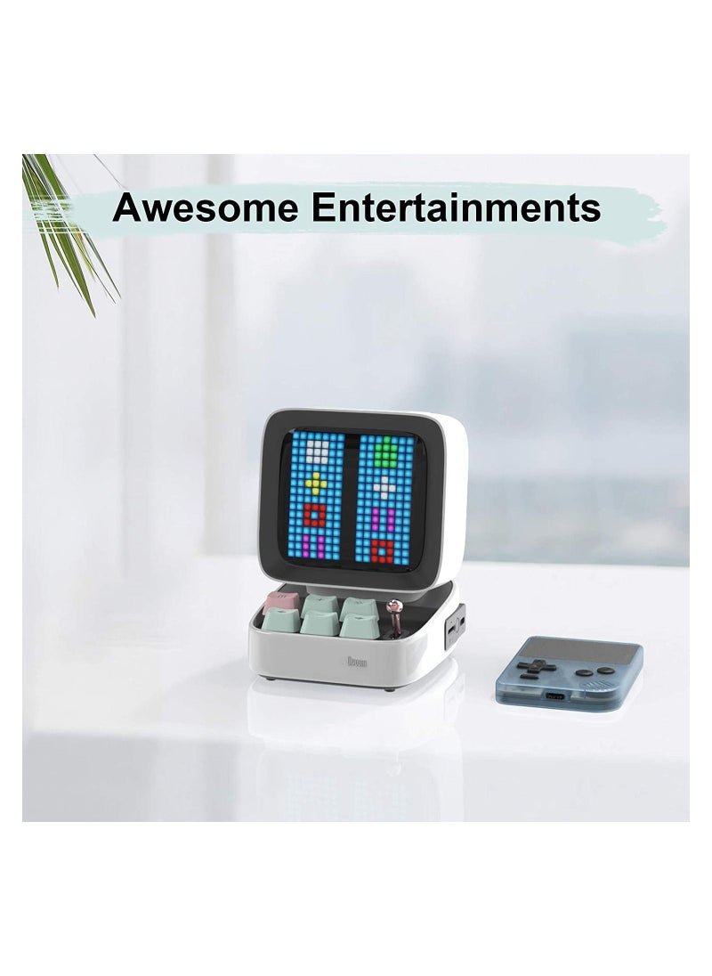 Divoom - Divoom Ditoo Pro Bluetooth Mini Speaker - White - Image 1