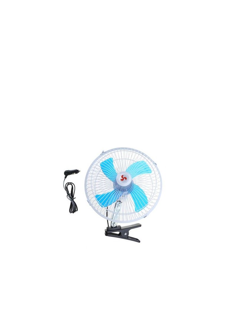 10-inch Fan, 4 Blades, Operation Button On The Car Lighter, 12 Volt, Lubna Clip In Nickel - Image 1