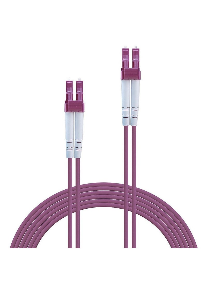 T Tech Fiber Patch Cable LC UPC/LC UPC Dual LSZH 2.0MM OM4 1M  - Image 1