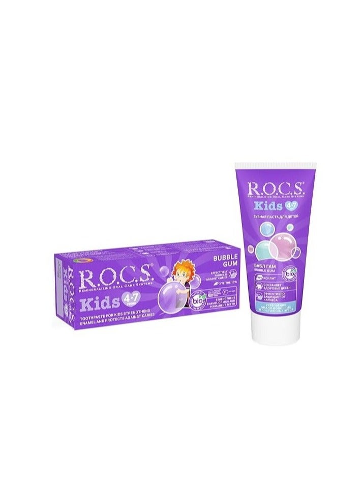 Rocs R.O.C.S. toothpaste Kids Bubble Gum (4-7) - Image 1