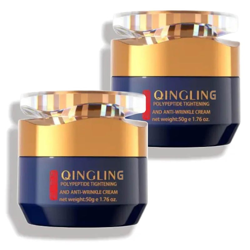 Qingling Crema Para Arrugas Qingling Face Cream Qingling Wrinkle Removal Cream Quinglin Polypeptide Tightening and AntiWrinkle Cream Face Cream Neck Cream Eye Cream 3In1 2