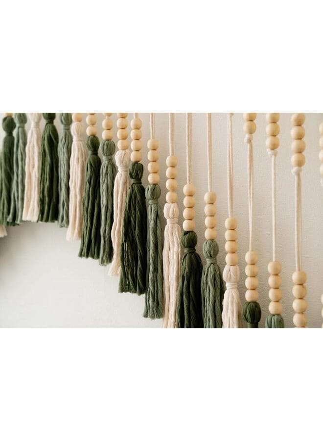 Home Gallery Beautiful Colored Macrame Woven Boho Handmade 100X80 cm - Image 2