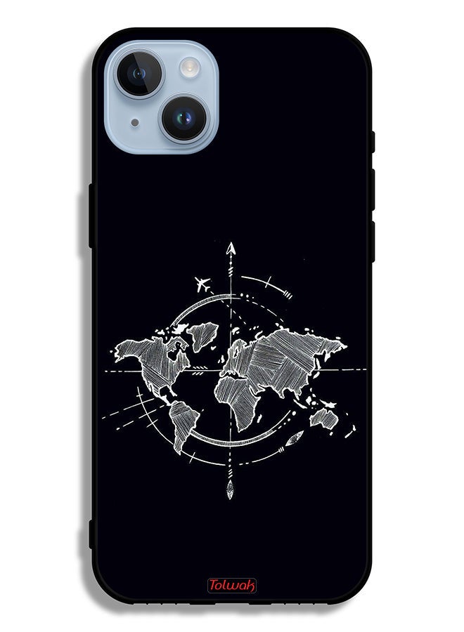 Tolwak Apple iPhone 14 Plus Protective Case Compass Art - Image 2