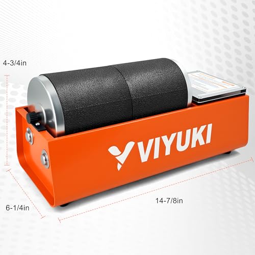 VIYUKI Professional Rock Tumbler Kit - Double Drum 6LB Rock Polisher(Double Barrel), Includes Rough Gemstones, 8 Polishing Grits, Jewelry, Learning Guide, Ideal Gift for Adults & Collectors - Image 5